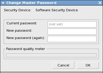 Бланка за смяна на паролата за защита на ключовете в сертификатното хранилище