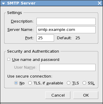 Базови настройки за използване на SMTP сървър